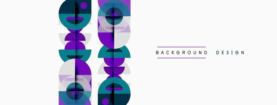 Abstract vertical pattern. Geometric shapes overlap, creating modern design. Stockillustratie