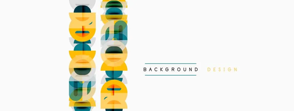 Abstract vertical pattern. Overlapping circles create textured column on ligh 스톡 일러스트