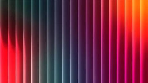 Abstract Vertical Rainbow Gradient Lines Background with Depth and Motion Stock Illustration