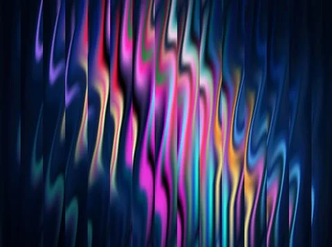 Abstract Vertical Reeded Color Stripes Stock Illustration