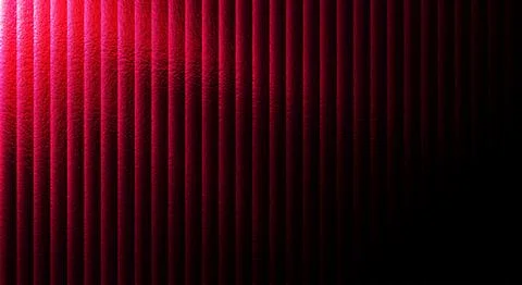 Abstract Vertical Ribbed Texture with Gradient Red to Black Lighting Stock Illustration
