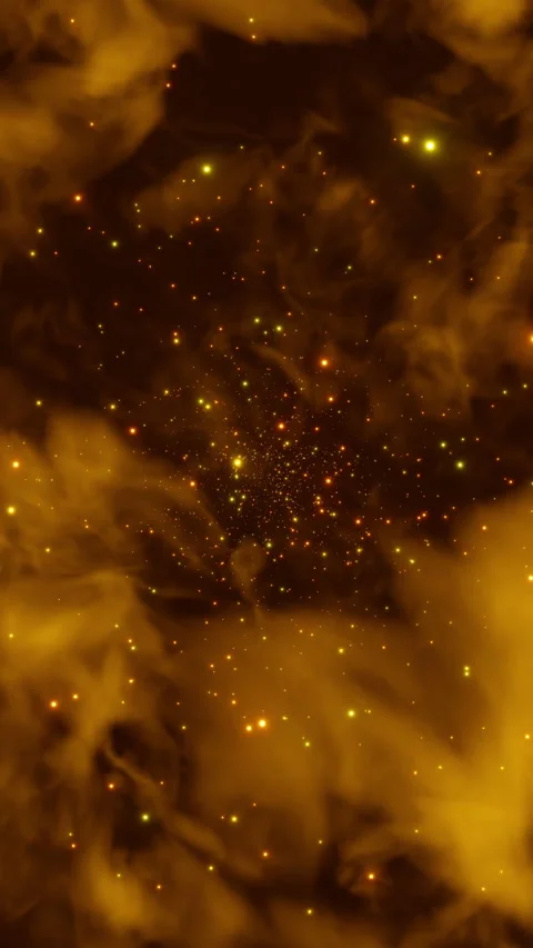 Abstract vertical seamless loop of golden flickering particles on black backgrou Stock Footage 341466110