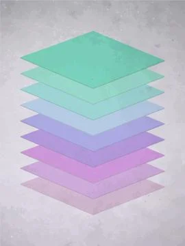 Abstract Vertical Simple Geometric Composition Layered Colour Stock Illustration