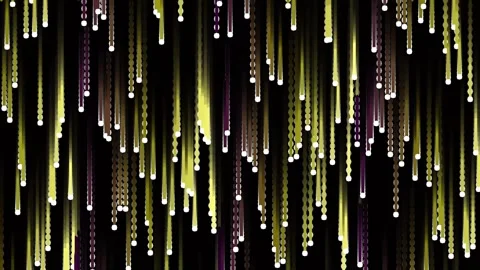 Abstract vertical streaks of neon light dripping effect on dark background Stock Footage 340380048