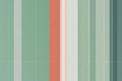 Abstract vertical stripe pattern in mint, coral, and white creates a calm, .. Stock Illustration