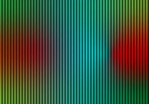 Abstract vertical stripes with blended red and green hues Stock Illustration