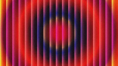 Abstract Vertical Stripes Glowing Circular Gradient Hypnotic Red Pink Vector Illustrazione stock