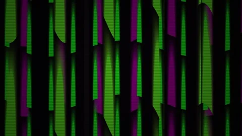 Abstract Vertical Stripes Pattern Green Purple Digital Glitch Effect. Stock Footage 334516136