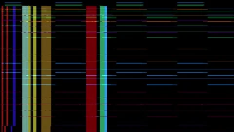 Abstract vertical stripes of various colors on a black background Stock Footage 335442192