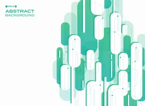 Abstract of vertical technology gradient green strip lines pattern background Stock Illustration