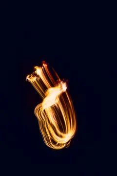 Abstract Vertical Trail of Fire Ilustração Stock