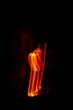 Abstract Vertical Trail of Fire Stock Photos