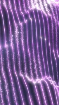 Abstract vertical waves of pink glowing particles creating a flowing, dynam.. Stock Illustration