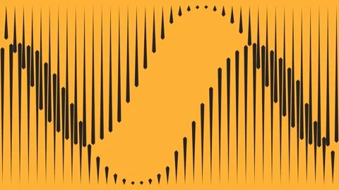 Abstract Vertical Wavy Lines Animation on Amber Background Stock Footage 300337830