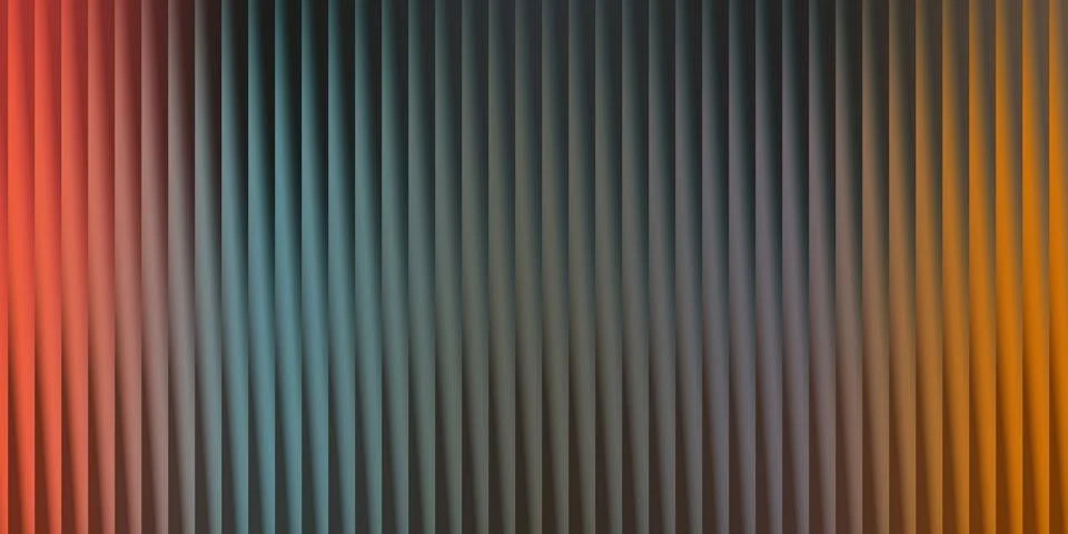 Abstract vertical wavy striped background with a gradient of warm and cool .. Stock Illustration
