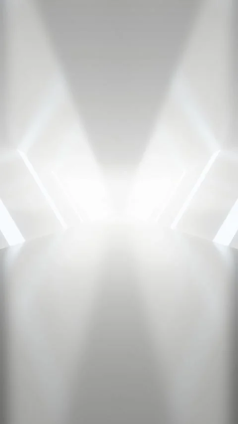 Abstract vertical white futuristic geometric tunnelnot Stock Footage 334840507