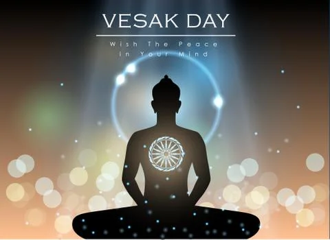 Abstract of Vesak Day Stock Illustration