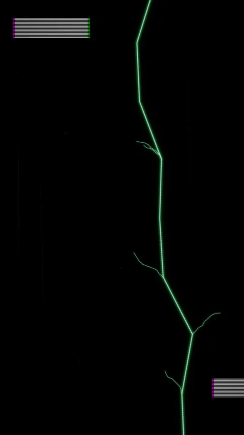 Abstract VHS Glitch Background with Green Neon Lightning 库存影片 341776349