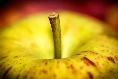 Abstract vibrant apple macro clode up stock photo Stock Photos