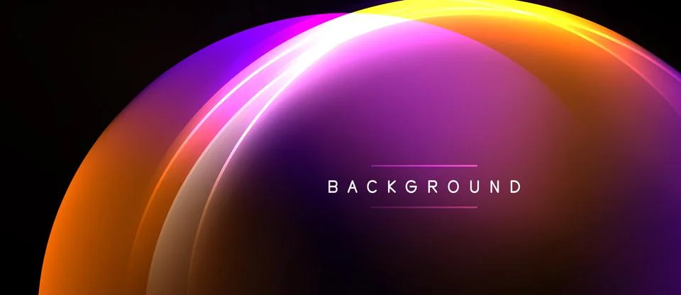Abstract vibrant arc. Gradient colors blend, creating dynamic visual effect. 库存插图