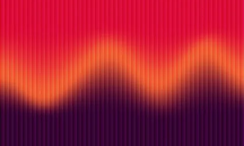 Abstract vibrant background with 3D fluted vertical texture and colorful wa.. Illustrazione stock