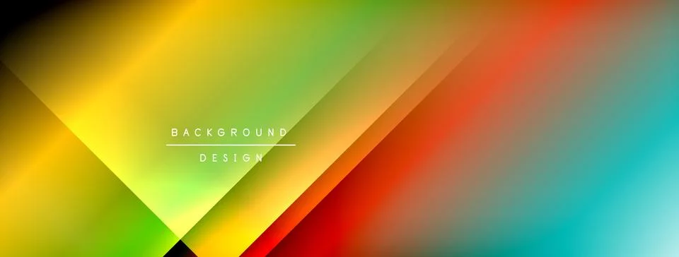 Abstract vibrant background. Diagonal layers create colorful gradient effect. Stock Illustration