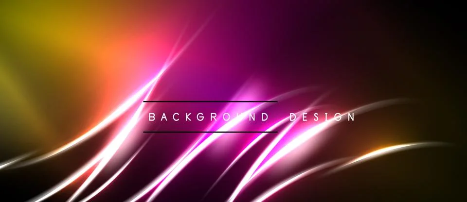 Abstract vibrant background. Dynamic lines, bright colors, smooth gradients Stock-Illustration