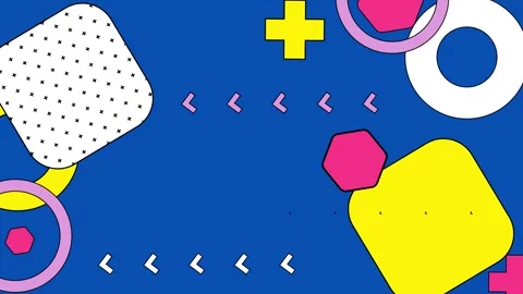 Abstract vibrant background enriched with geometric and modern elements seamless Stock Footage 295753025