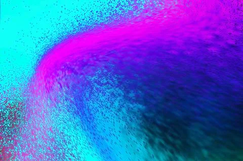Abstract vibrant background featuring flowing particle waves in neon pink a.. Stock Illustration