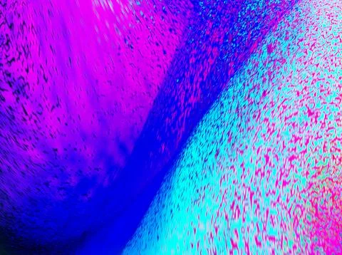 Abstract vibrant background featuring flowing particle waves in neon pink a.. Stock Illustration