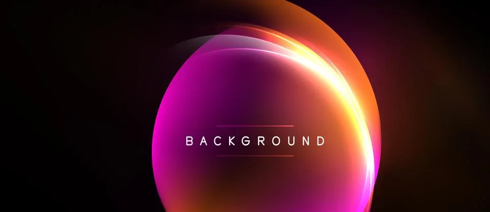 Abstract vibrant background. Gradient colors blend, creating luminous circula Stockillustratie