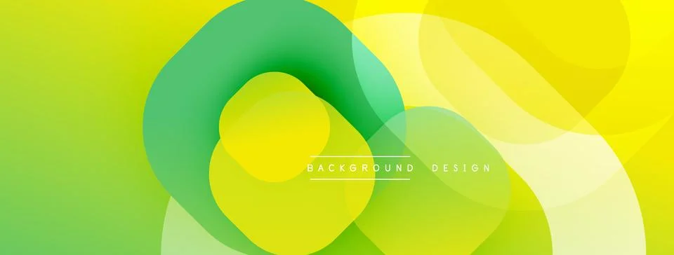 Abstract vibrant background. Overlapping circles create fluid, modern design. Stock Illustration