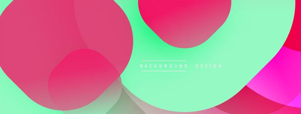 Abstract vibrant background. Overlapping circles create dynamic visual effect. Stock Illustration