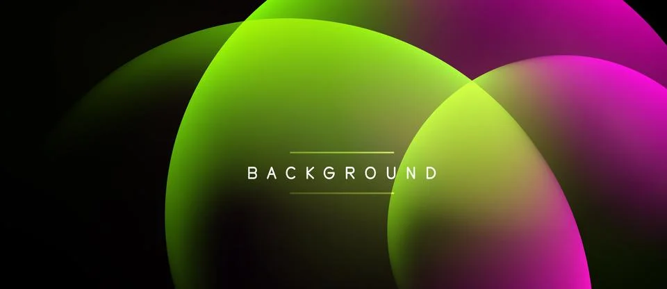 Abstract vibrant background. Overlapping circles create dynamic color gradi.. Stock Illustration