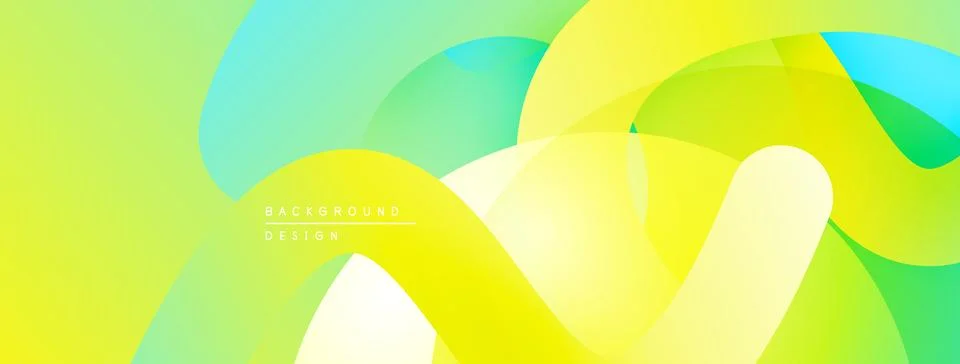 Abstract vibrant background. Overlapping shapes create smooth color transitions. Stock Illustration