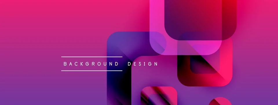 Abstract vibrant background. Overlapping squares create dynamic gradient effect. 스톡 일러스트