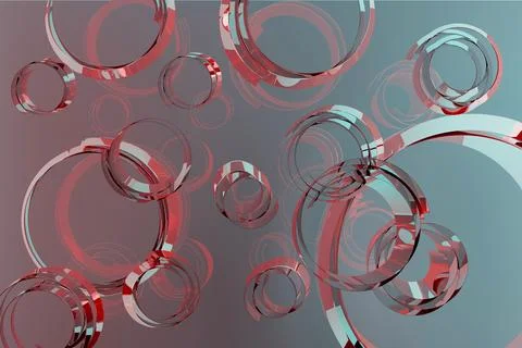 Abstract vibrant background with pattern of bubbles, curls, circles of light  Stock Photos