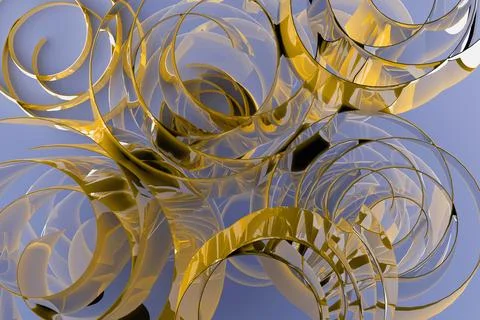 Abstract vibrant background with pattern of curls, circles, bubbles, of light イラスト素材
