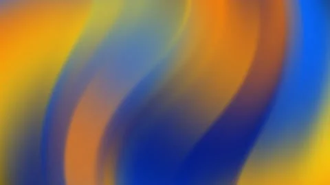 Abstract vibrant blue orange yellow gradient background waves liquid texture Video stock 336589951