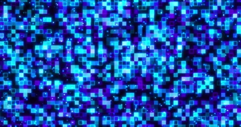 Abstract Vibrant Blue Pixel Data Blocks Technology Background 4K Stock Footage 304370441