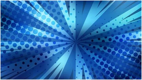 Abstract vibrant blue retro comic background Illustrazione stock
