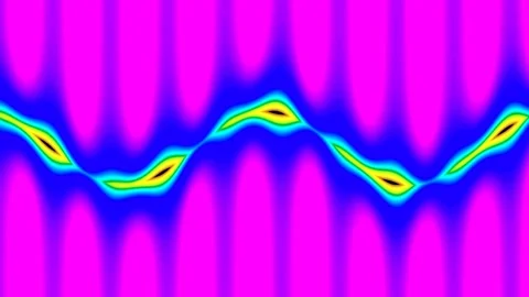 Abstract vibrant blue wave flow background for technology data visualizatio.. Stock Footage 339495046