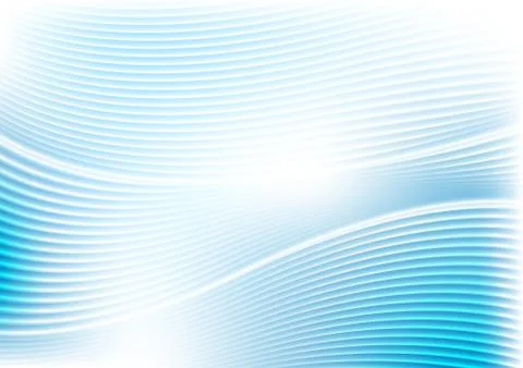Abstract vibrant blue waves and lines pattern Stock Illustration