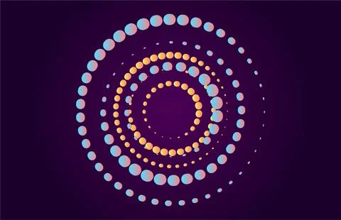 Abstract vibrant circles pattern with gradient colors background Stock Photos