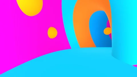 Abstract vibrant colored room animation Stock Footage 279514892