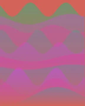 Abstract Vibrant Colorful Overlapping Wave Patterns with Soft Gradient Text.. Illustrazione stock