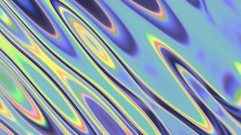 Abstract Vibrant Colorful Wavy Pattern, Dynamic Light Reflection Design Stock Illustration