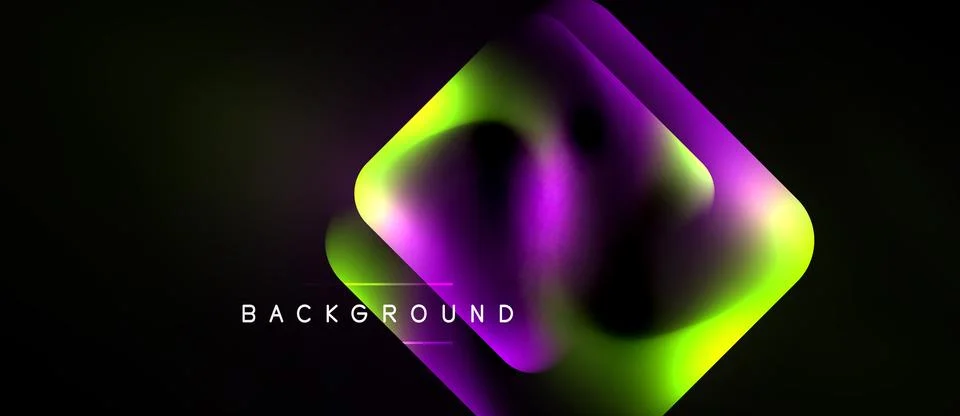 Abstract vibrant design. Gradient colors blend, forming geometric shape on .. Illustrazione stock