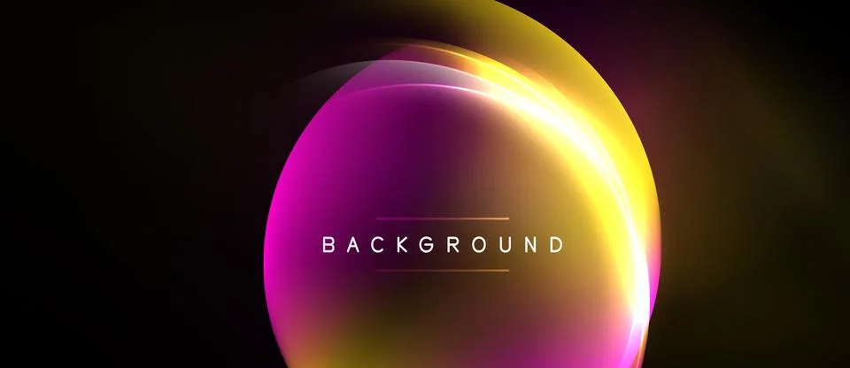 Abstract vibrant design. Gradient colors blend, creating luminous effect. Dar Ilustración de archivo