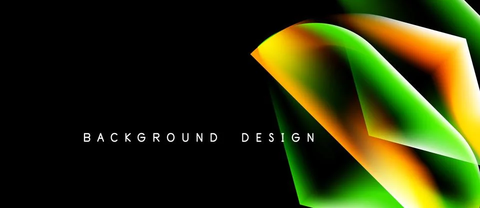 Abstract vibrant design. Gradient colors blend, creating dynamic visual effec Stock Illustration